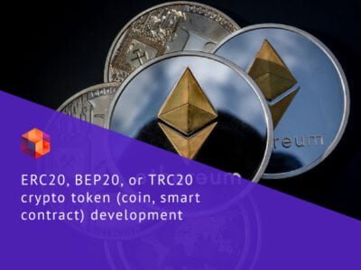 ERC20, BEP20 vai TRC20 kriptovalūtas monētas (tokens, smart-contract) izstrāde (en).