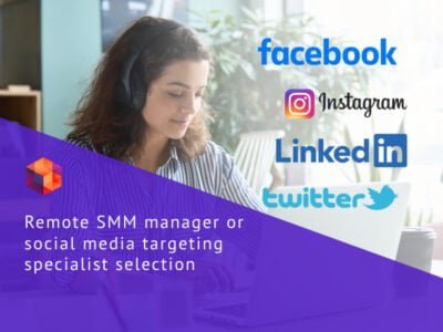 Remote SMM manager or social media targeting specialist for your business